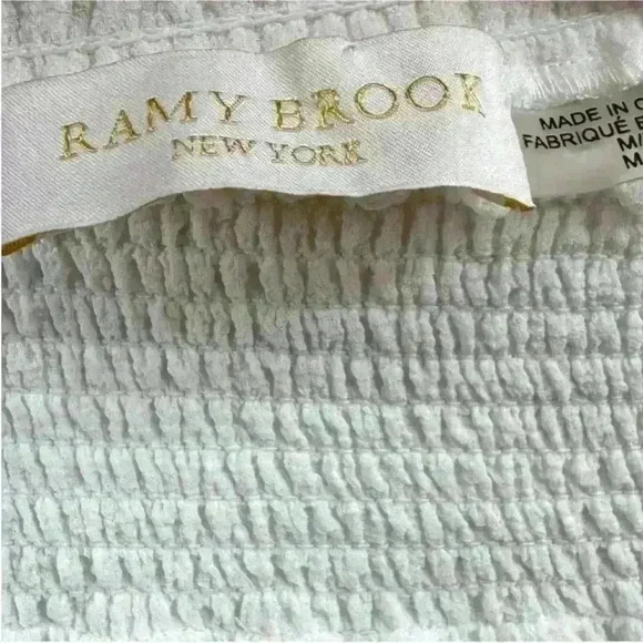 Ramy Brook Off The Shoulder Long Sleeve Sheer White Top Size M/L - Picture 12 of 13